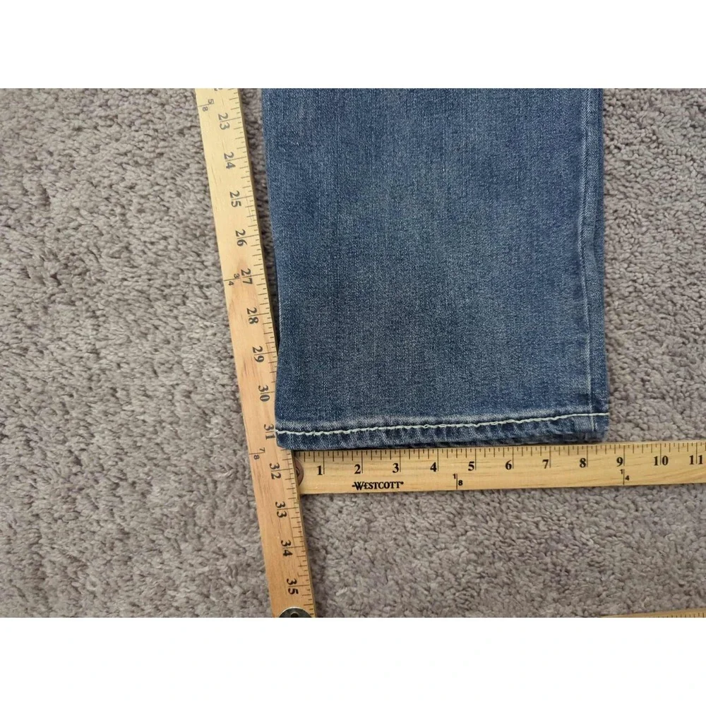 True Religion Jeans Mens 38x32 Denim High Rise Ricky Relaxed Medium Muggy‎ Wash